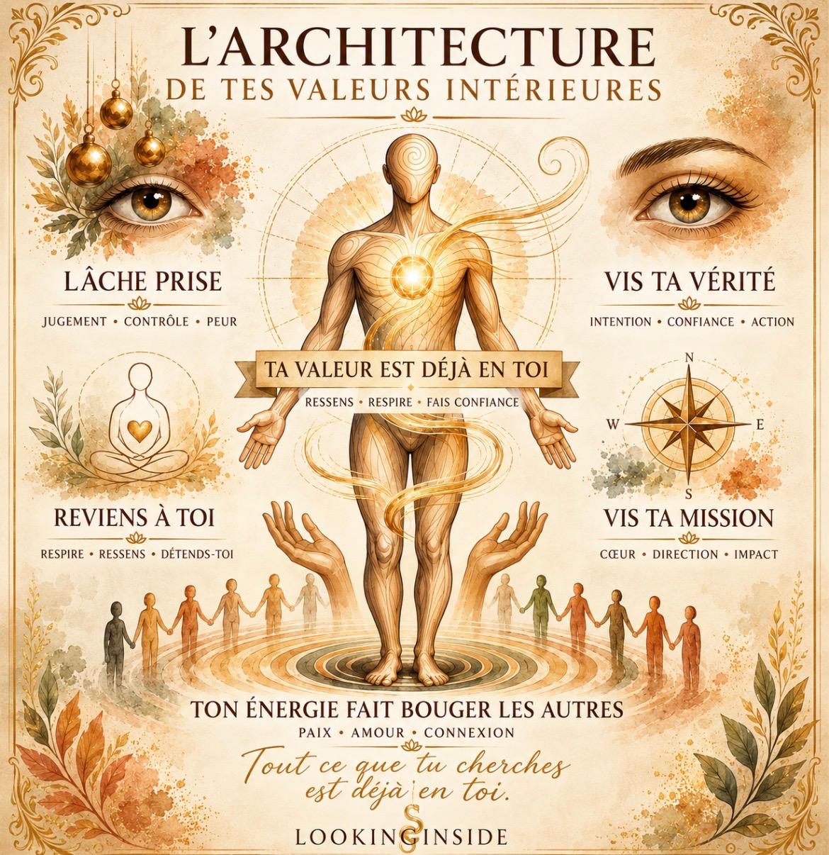 L'architecture de la valeur intérieure : lâchez prise, rentrez chez vous, vivez votre vérité et vivez depuis votre mission